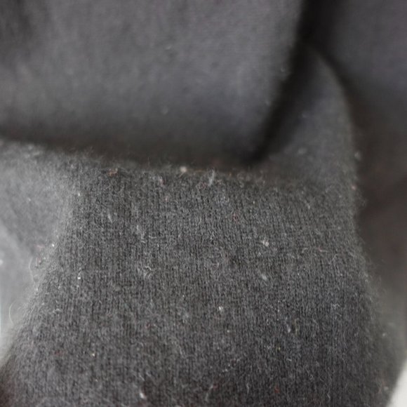 Vintage RALPH LAUREN Black Cashmere Dress Women Medium Sweater Ruffle Keyhole 90 - Picture 9 of 11